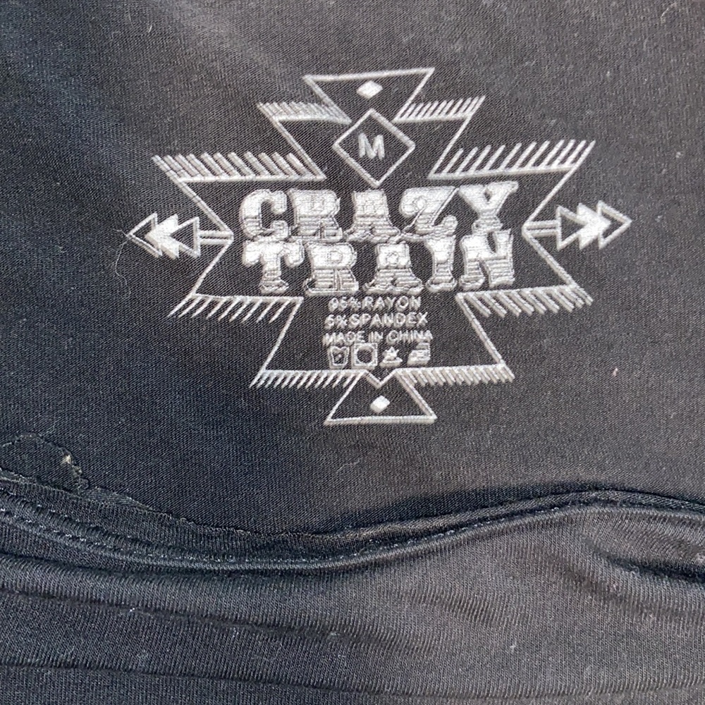 Black crazy train tops size medium - Picture 3 of 5